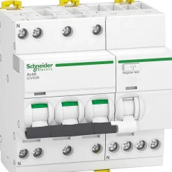 A9de3716 Disjoncteur Différentiel Triphasé 3p+n 16a - 30ma - 6ka - Type Ac Courbe C - Schneider Icv40n^Schneider Electric