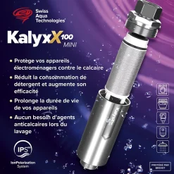 Adoucisseur d'eau Anticalcaire Antibacterien innovant IPS 100 Kalyxx MINI G 1/2