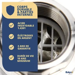 Adoucisseur d'eau Anticalcaire Antibacterien innovant IPS Kalyxx Active G1/2