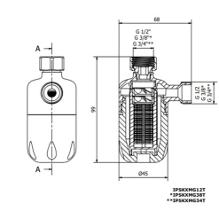 Adoucisseur d'eau Anticalcaire Antibacterien innovant IPS 100 Kalyxx MINI G 3/8" femelle (IPSKXMG38T)^Swiss Aqua Technologies Clearance