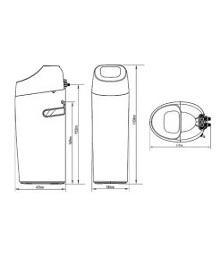 Adoucisseur d'eau 18L Vanne Canature complet avec accessoires^Apic Online