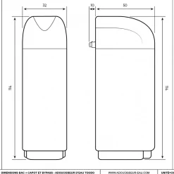 Adoucisseur D'eau 20l Vanne Fleck 5600 Sxt Bac Blanc-Toodo