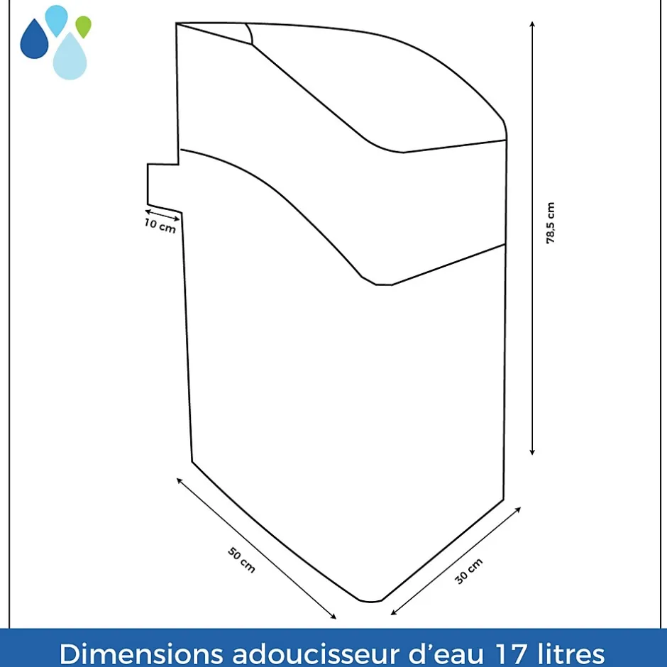 Adoucisseur D'eau Sans électricité Kube 17l - 2 à 4 Personnes Vanne Volumétrique Mécanique^Toodo