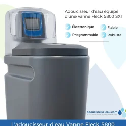 Adoucisseur D'eau Tactile 16l Fleck 5800 Xtr Fabriqué En France Avec Kit D'installation Complet^Toodo Best