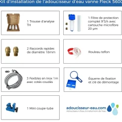 Adoucisseur Eau 25L Fleck 5600 MC Mécanique Chronométrique Complet Avec Accessoires Fabriqué En France-Toodo Discount