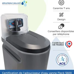 Adoucisseur Eau 25L Fleck 5600 MC Mécanique Chronométrique Complet Avec Accessoires Fabriqué En France-Toodo Discount