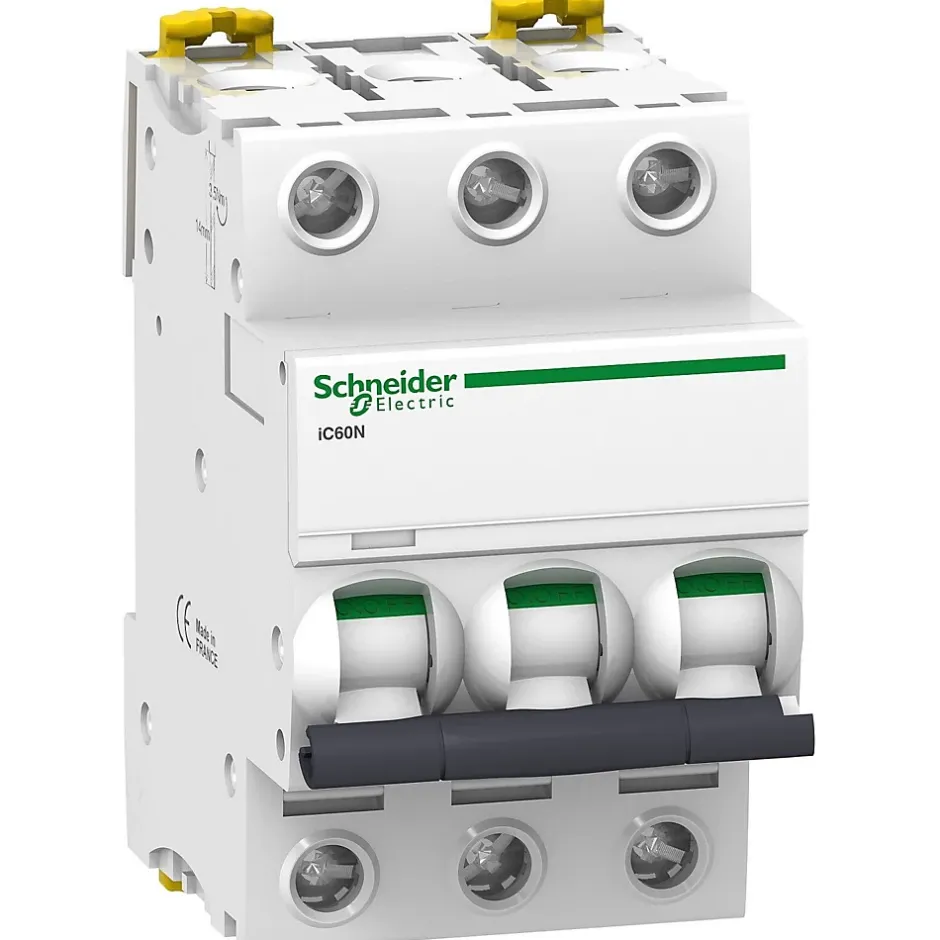A9f74370 Schneider Ic60n Disjoncteur Triphasé Schneider 0,5a - 3p - Courbe C - 50ka - à Vis-Schneider Electric