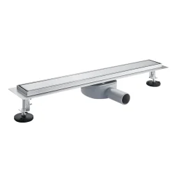 AICA caniveau de douche en acier inoxydable italien 2 en 1, réglable en hauteur et pivotante - 100 cm^AICA Sanitaire Best