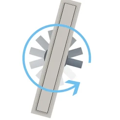 AICA caniveau de douche en acier inoxydable italien 2 en 1, réglable en hauteur et pivotante - 100 cm^AICA Sanitaire Best