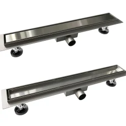 AICA caniveau de douche en acier inoxydable italien 2 en 1, réglable en hauteur avec désodorisant - 130 cm^AICA Sanitaire Sale