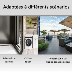 AICA caniveau de douche en acier inoxydable italien 2 en 1, réglable en hauteur avec désodorisant - 130 cm^AICA Sanitaire Sale