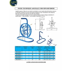 Aiguille 3 mm L 40 M sur mini dévidoir (avec accessoires)-Lem Select Online