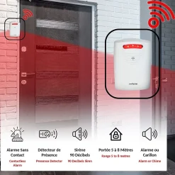 Alarme Détecteur de Présence - Carillon - 90 dB-Fishtec Outlet