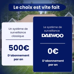 Alarme maison sans fil avec écran tactile 7'' AM351 livrée avec 2 caméras Full HD et 12 accessoires - Sans abonnement^Daewoo Online