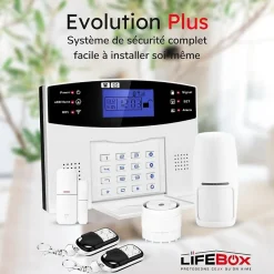 Alarme maison sans fil gsm 4G et 3 caméras wifi kit ip3^Lifebox Best