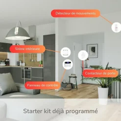 Alarme maison sans fil gsm 4G et 3 caméras wifi kit ip3^Lifebox Best