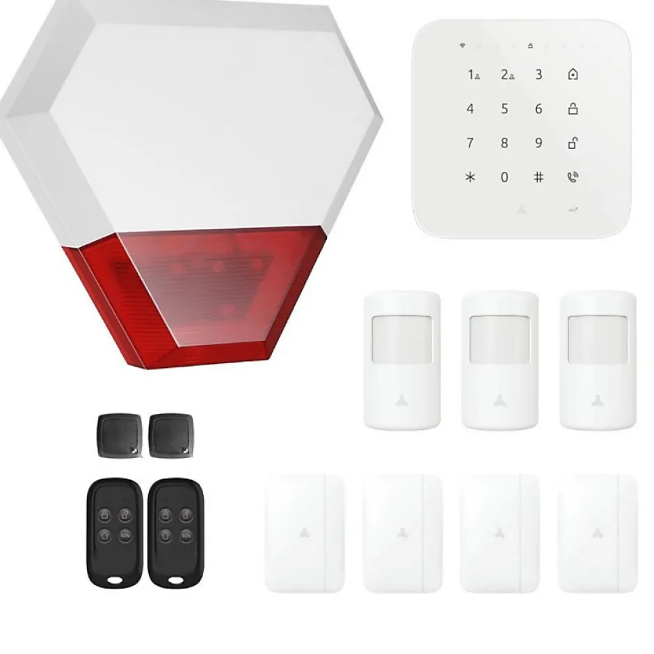 Alarme maison sans fil wifi et gsm 4G connectée Casa avec sirène extérieure - kit 8-Lifebox