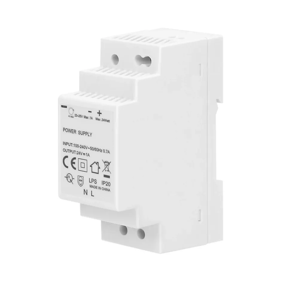 Alimentation Courant Continu 24v 1a 24w - 2 Modules - Transformateur 220v - 24v Cc- Discount