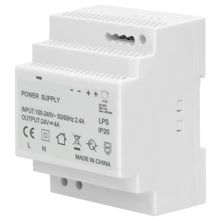 Alimentation Courant Continu 24v 4a 100w - 4 Modules - Transformateur 220v - 24v Cc- Sale