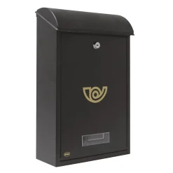 - Boîte aux lettres 2 - 400 x 250 x 100 mm - Acier - Noir-Amig Discount