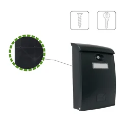 - Boîte aux lettres 7 - 345 x 240 x 105 mm - Plastique - Noir^Amig Outlet