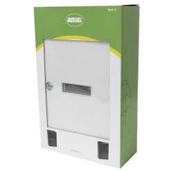 - Boîte aux lettres 5 - 400 x 250 x 100 mm - Acier - Blanc-Amig Clearance