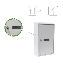 - Boîte aux lettres 5 - 400 x 250 x 100 mm - Acier - Blanc-Amig Clearance