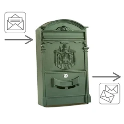 - Boîte aux lettres 4 - 400 x 240 x 80 mm - Aluminium - Vert-Amig Discount