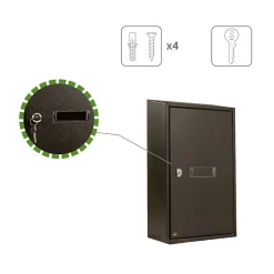 - Boîte aux lettres 5 - 400 x 250 x 100 mm - Acier - Noir^Amig Sale