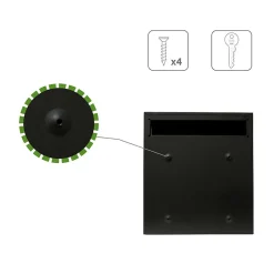 - Boîte aux lettres 6 - 400 x 360 x 100 mm - Acier - Noir^Amig Outlet