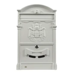 - Boîte aux lettres 4 - 400 x 240 x 80 mm - Aluminium - Blanc^Amig Outlet