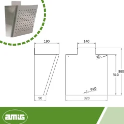- Boîte publicité 77 - 320 x 360 x 190 mm - Acier inoxydable - Inoxydable^Amig Hot