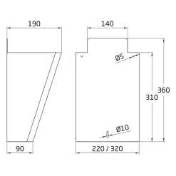- Boîte publicité 77 - 320 x 360 x 190 mm - Acier inoxydable - Inoxydable^Amig Hot