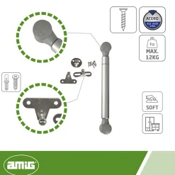 - Compas à gaz fermé 96 - 12 kg - Gris^Amig Hot