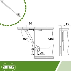 - Compas à gaz réglable 98 - 8 kg - Argent^Amig Outlet