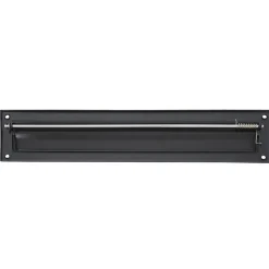 - Entrée de boîte aux lettres 2 - 342 x 73 mm - Acier - Noir-Amig Sale