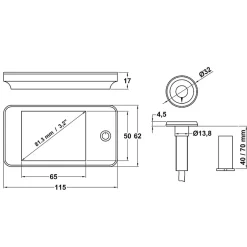 - Judas numérique DW 3.2 - 3,2'' - Argent^Amig New