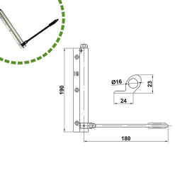 - Paumelle ressort 200 - 190 x 180 mm - Aluminium - Argent^Amig Sale