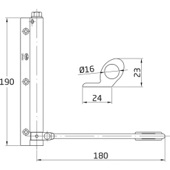 - Paumelle ressort 200 - 190 x 180 mm - Aluminium - Argent^Amig Sale