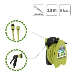 - Tuyau enrouleur 2074 - 10 m - PVC - Vert pistache^Amig