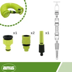 - Tuyau spirale R39 - 15 m - Caoutchouc EVA - Vert pistache^Amig