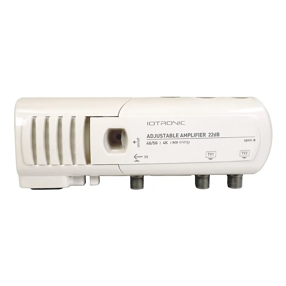 Amplificateur TV 22dB 2 TV 4G/5G, connexion F, gain réglable^