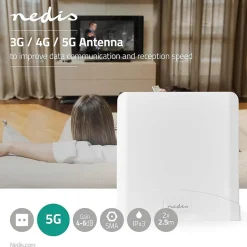 Antenne 5G 4G 3G Intérieur ou extérieur 698-5000 MHz Blanc^Nedis Discount