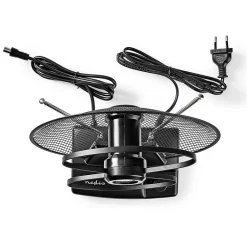 Antenne HDTV d'Intérieur 0 - 25 km Gain de 30 - 36 dB FMVHFUHF Noire-Nedis Outlet