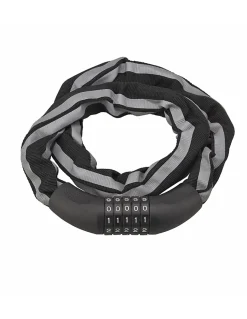 Antivol à combinaison Biker, 5 chiffres, chaîne acier, moto, 0.9m, noir --Thirard Online