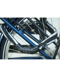 Antivol à combinaison Biker, 5 chiffres, chaîne acier, moto, 0.9m, noir --Thirard Online