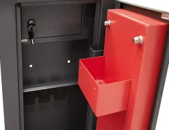 Armoire à 5 Fusils en Acier avec Coffre Intérieur Coffre-fort pour Armes à Feu-Nature Pro Discount