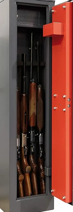 Armoire à 5 Fusils en Acier avec Coffre Intérieur Coffre-fort pour Armes à Feu-Nature Pro Discount