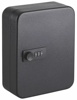 Armoire à clés à combinaison, 3 chiffres, capacité 30 clés, 200x160x75mm, époxy noir --Thirard Hot