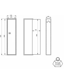 Armoire à fusils Durban, fermeture par clé, 2 pênes, capacité de 3 fusils -^Thirard Clearance